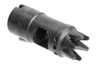 Midwest Industries AK12 M14X1LH Muzzle Brake has a phosphate finish